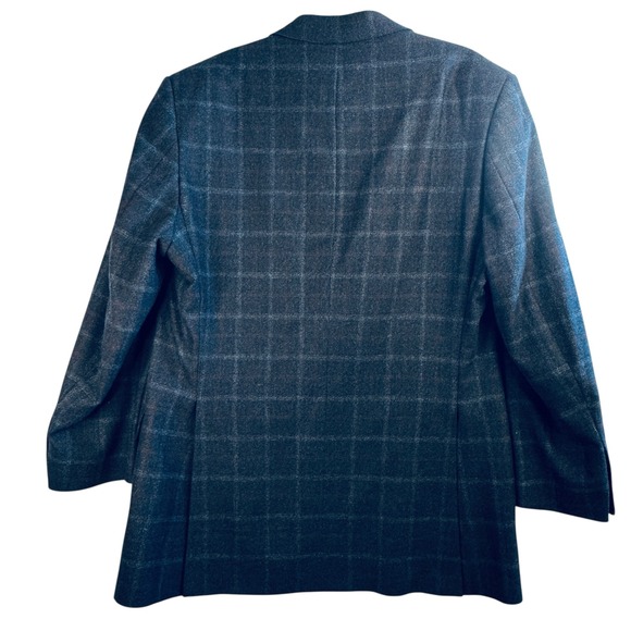 Innocenti Tailored for Tom James Men's Wool Blazer Plaid Checked Sport Coat 40R - Picture 2 of 14
